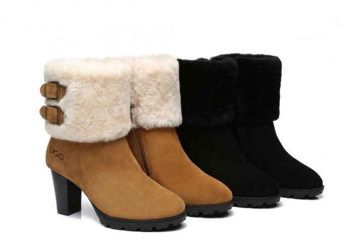 Ugg Boots Women Shearling Heels Style Candice