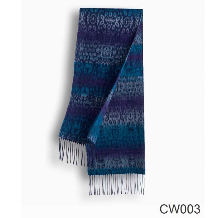 OZWEAR UGG Cashmere + Wool Scarf Wraps- Chocolate/Tan (1740x300mm) CW003