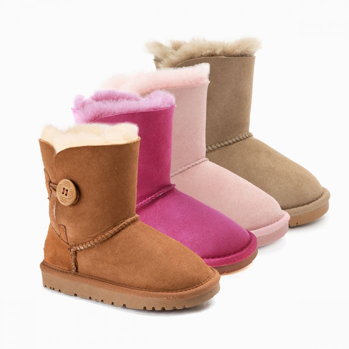 UGG OZWEAR Kids Ugg One Button Boots (Water Resistant)