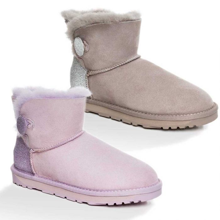 OZWEAR UGG Ladies Classic Sparkling Mini Button Boots